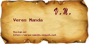 Veres Manda névjegykártya